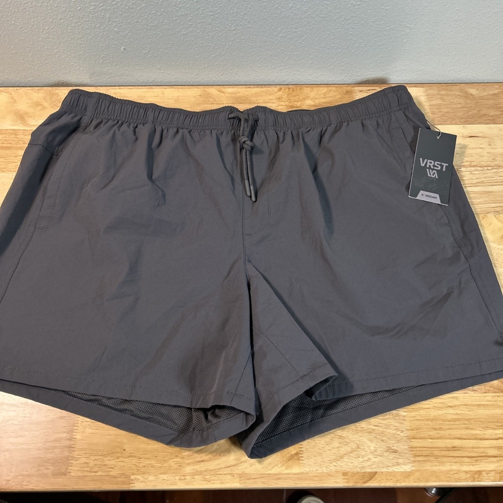 VRST Mens 5" Everyday Shorts XXL Graphic Charcoal Gray Athletic MAX100415 NEW